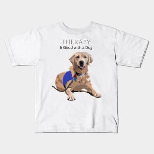 Therapy Dog Blue Kids T-Shirt